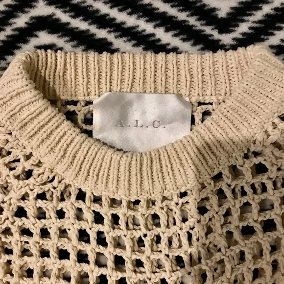 A.L.C. Cream Open-Knit Sweater - Picture 4 of 5